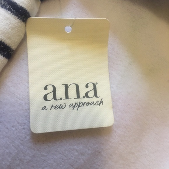 NWT ana Navy White stripes short sleeve light sweater 2X - Picture 4 of 10